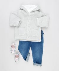 Casaco-Infantil-em-Trico-com-Capuz-de-Orelhinhas--Cinza-Claro-8986673-Cinza_Claro_3