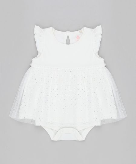 Body-Saia-Infantil-com-Tule-e-Babado-Sem-Manga-Decote-Redondo-em-Algodao---Sustentavel-Off-White-8921835-Off_White_1