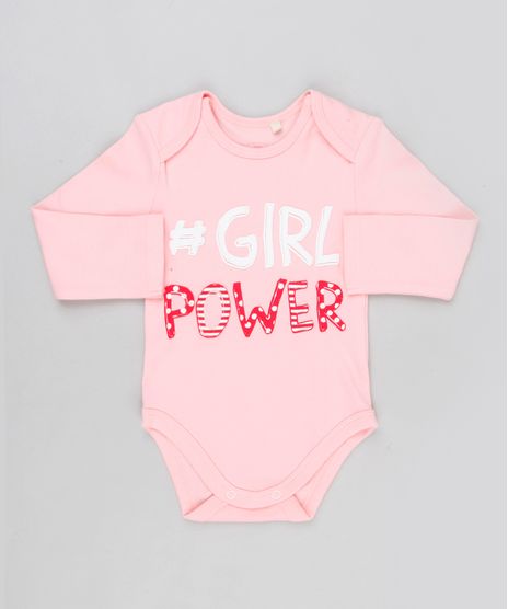 Body-Infantil--Girl-Power--Manga-Longa-Decote-Redondo-em-Algodao---Sustentavel-Rosa-8919195-Rosa_1