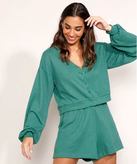 Cardigan-Feminino-Mindset-Oversized-Cropped-Manga-Bufante-Decote-V-Verde-Escuro-9989260-Verde_Escuro_1