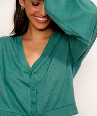 Cardigan-Feminino-Mindset-Oversized-Cropped-Manga-Bufante-Decote-V-Verde-Escuro-9989260-Verde_Escuro_4