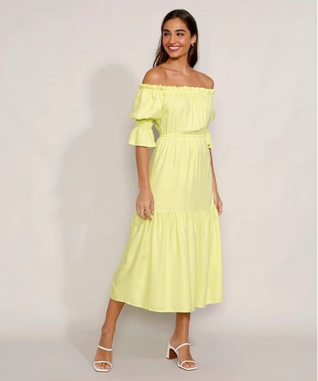 Vestido-Feminino-Mindset-Midi-Ombro-a-Ombro-com-Recortes-Manga-Bufante-Verde-Claro-9972972-Verde_Claro_1