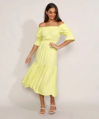 Vestido-Feminino-Mindset-Midi-Ombro-a-Ombro-com-Recortes-Manga-Bufante-Verde-Claro-9972972-Verde_Claro_3