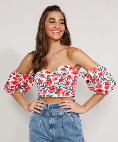 Blusa-Feminina-Manga-Bufante-Ombro-a-Ombro-Cropped-Corset-Estampada-Floral-Off-White-9984259-Off_White_1