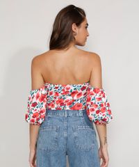 Blusa-Feminina-Manga-Bufante-Ombro-a-Ombro-Cropped-Corset-Estampada-Floral-Off-White-9984259-Off_White_2