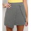 Saia-Feminina-Curta-Estampada-Pied-de-Poule-com-Sobreposicao-e-Faixa-Preta-9977360-Preto_1