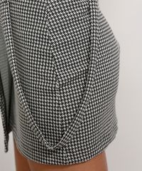 Saia-Feminina-Curta-Estampada-Pied-de-Poule-com-Sobreposicao-e-Faixa-Preta-9977360-Preto_4