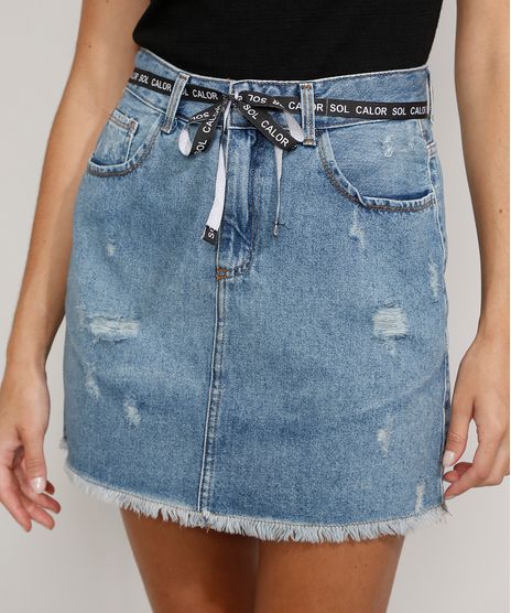 Saia-Jeans-Feminina-Curta-Destroyed-com-Cinto-Cadarco-Azul-Medio-9983319-Azul_Medio_1