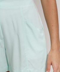 Short-Feminino-Cintura-Alta-com-Bolsos-Verde-Claro-9976104-Verde_Claro_4