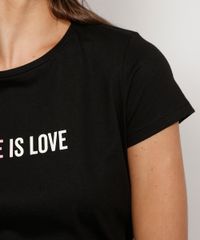 Camiseta-Feminina-Manga-Curta--Love-is-Love--Decote-Redondo-Preta-9981913-Preto_5