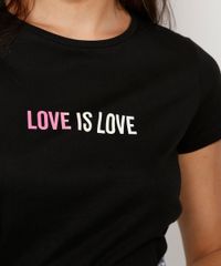 Camiseta-Feminina-Manga-Curta--Love-is-Love--Decote-Redondo-Preta-9981913-Preto_6