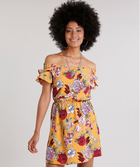 Vestido-Feminino-Ciganinha-Estampado-Floral-com-Babados-Curto-Amarelo-8889095-Amarelo_1