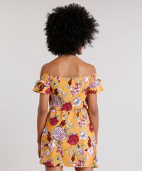 Vestido-Feminino-Ciganinha-Estampado-Floral-com-Babados-Curto-Amarelo-8889095-Amarelo_2