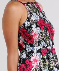 Macaquinho-Feminino-Estampado-Floral-com-Renda-na-Barra-Alca-Fina--Preto-8903749-Preto_4