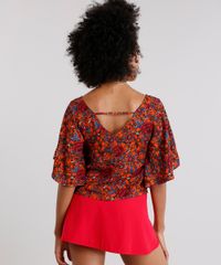 Blusa-Feminina-com-Manga-Morcego-Estampada-Floral-Laranja-8900884-Laranja_2