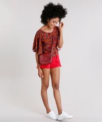 Blusa-Feminina-com-Manga-Morcego-Estampada-Floral-Laranja-8900884-Laranja_3