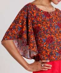 Blusa-Feminina-com-Manga-Morcego-Estampada-Floral-Laranja-8900884-Laranja_4