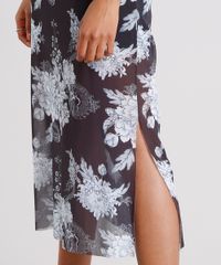 Vestido-Feminino-Midi-Estampado-Floral-em-Tule-com-Fendas-Cinza-9132098-Cinza_4