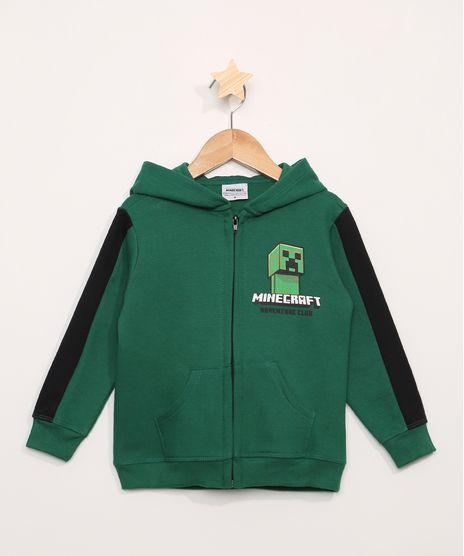 Blusa-de-Moletom-Infantil-Minecraft-com-Ziper-e-Capuz-Verde-9979311-Verde_1