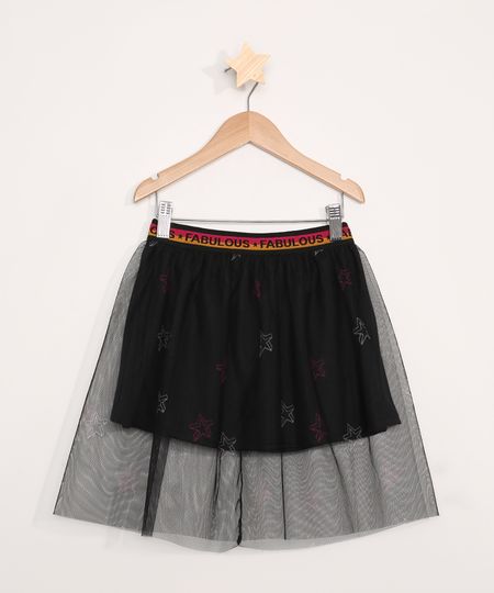 Saia-Infantil-de-Tule-Estampada-de-Estrelas-Preta-9980693-Preto_1 Saia-Infantil-de-Tule-Estampada-de-Estrelas-Preta-9980693-Preto_1