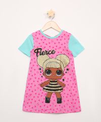 Camisola-Infantil-Manga-Curta-Lol-Surprise-com-Glitter-Rosa-9976928-Rosa_1