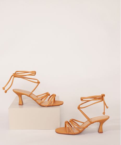 Sandalia-Feminina-Salto-Medio-Oneself-com-Tiras-de-Amarrar-Mostarda-9985997-Mostarda_1