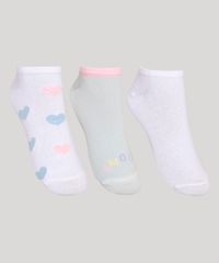 Kit-de-3-Meias-Femininas-Cano-Baixo-Estampadas-de-Coracoes-Branco-9973165-Branco_1
