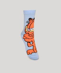 Meia-Feminina-Cano-Alto-Garfield-Azul-9977264-Azul_1