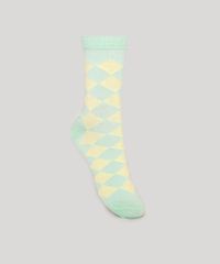 Meia-Feminina-Cano-Alto-Estampada-Losangos-Verde-9977763-Verde_1
