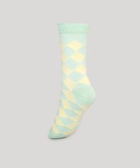 Meia-Feminina-Cano-Alto-Estampada-Losangos-Verde-9977763-Verde_2