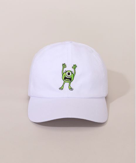 Bone-Masculino-Aba-Curva-com-Bordado-Mike-Wazowski-Branco-9981584-Branco_1