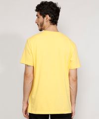 Camiseta-Masculina-Manga-Curta--Wild-Motors--com-Quadriculado-Gola-Careca-Amarela-9981273-Amarelo_4