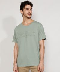 Camiseta-Masculina-Manga-Curta--Really--em-Relevo-Gola-Careca-Verde-Claro-9981863-Verde_Claro_1