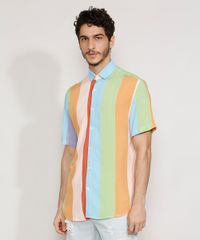 Camisa-Masculina-Tradicional-Listrada-Manga-Curta-Multicor-9982355-Multicor_1
