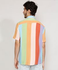 Camisa-Masculina-Tradicional-Listrada-Manga-Curta-Multicor-9982355-Multicor_4