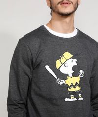 Blusa-de-Moletom-Masculina-Charlie-Brown-Snoopy-Gola-Careca-Cinza-Mescla-Escuro-9976507-Cinza_Mescla_Escuro_5
