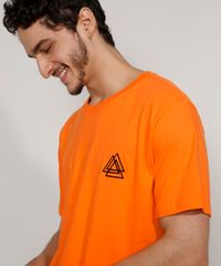 Camiseta-Masculina-Manga-Curta-Triangulos-Flocada-Gola-Careca-Laranja-9981270-Laranja_6