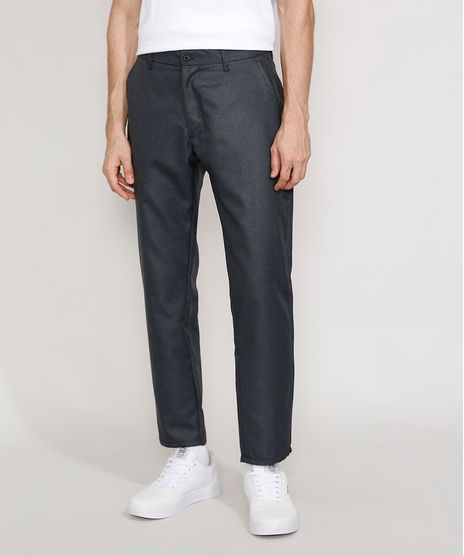 Calca-Masculina-Alfaiataria-Slim-Cropped-Estampada-Xadrez-Preta-9981533-Preto_1