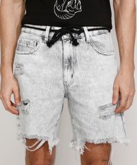Bermuda-Jeans-Masculina-Reta-Destroyed-Marmorizada-com-Cordao-Cinza-9980152-Cinza_1