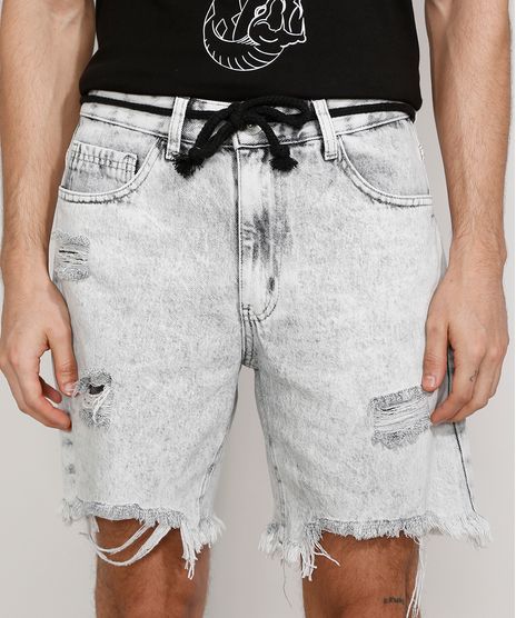 Bermuda-Jeans-Masculina-Reta-Destroyed-Marmorizada-com-Cordao-Cinza-9980152-Cinza_1
