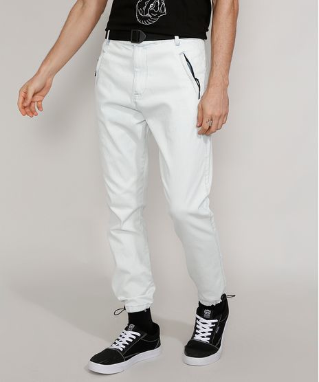 Calca-Jeans-Masculina-Jogger-Slim-com-Cinto-e-Bolso-de-Ziper-Azul-Claro-9981197-Azul_Claro_1