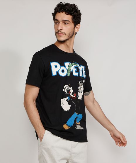 Camiseta-Masculina-Manga-Curta-Popeye--Play-Strong--Gola-Careca-Preta-9975517-Preto_1