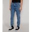 Calca-Jeans-Masculina-Jogger-Slim-Marmorizada-com-Cinto-e-Bolso-de-Ziper-Azul-Medio-9981200-Azul_Medio_1