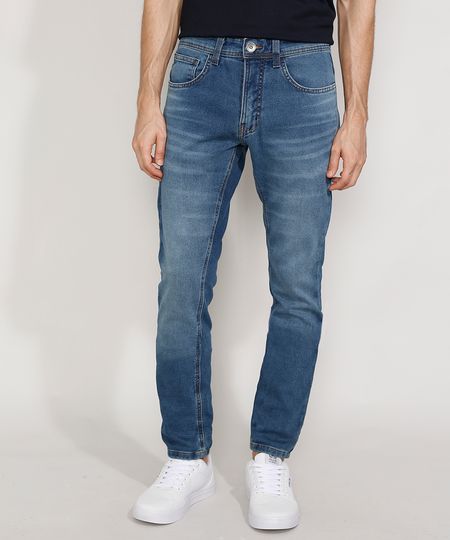 Calca-Jeans-Masculina-Skinny-em-Moletom-Azul-Medio-9981220-Azul_Medio_1