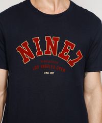 Camiseta-Masculina-Manga-Curta--Nine7--Flocada-Gola-Careca-Azul-Marinho-9981873-Azul_Marinho_2