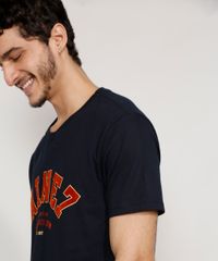 Camiseta-Masculina-Manga-Curta--Nine7--Flocada-Gola-Careca-Azul-Marinho-9981873-Azul_Marinho_5