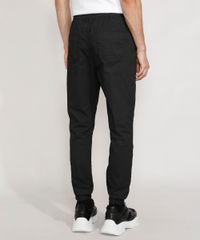Calca-de-Sarja-Masculina-Jogger-Skinny-Estampada-Mini-Print-com-Cordao-Preta-9962115-Preto_4