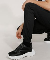 Calca-de-Sarja-Masculina-Jogger-Skinny-Estampada-Mini-Print-com-Cordao-Preta-9962115-Preto_5
