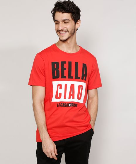 Camiseta-Masculina-Manga-Curta-La-Casa-de-Papel--Bella-Ciao--Gola-Careca-Vermelha-9976501-Vermelho_1