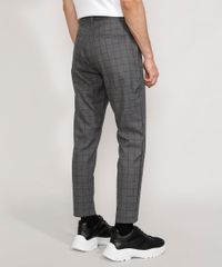 Calca-Masculina-Alfaiataria-Slim-Cropped-Estampada-Xadrez-Cinza-Mescla-Escuro-9981535-Cinza_Mescla_Escuro_2